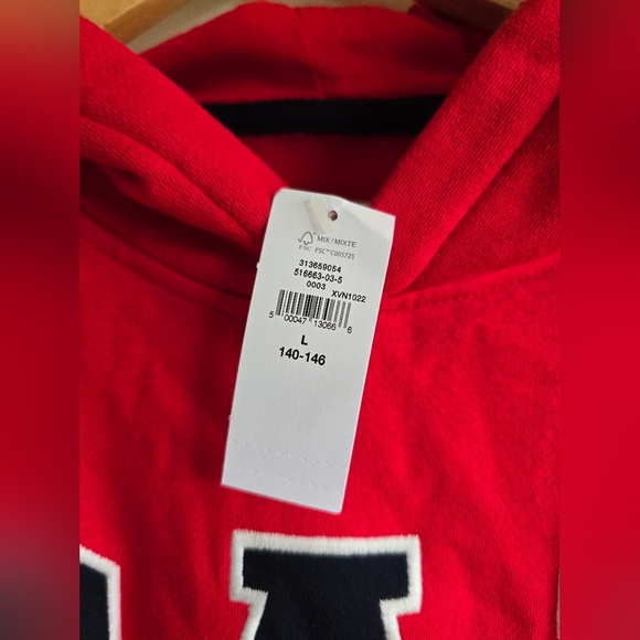 NWT! GAP, Logo Kids Sweatshirt, Red/Navy, Size Large - NEW! - Picture 5 of 8